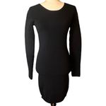 Torn By Ronny Kobo Torn‎ by Ronny Kobo Black Body Con Mini Dress Chevron Knit Size Medium Photo 2