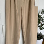 Joie  Women's Pleated Tan Wide-Leg High Rise Dress Pants Size 6, NWT Photo 0