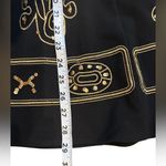 Sunny Leigh Black Gold Embroidered Sequin A-Line Midi Skirt Size 6. Photo 4