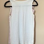 Loft striped ruffle neck business casual tank top blouse Photo 5