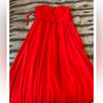 Dancing Queen Red Strapless Prom Dress Photo 2