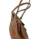 Liz Claiborne * Handbag Purse Tan Faux Leather Croc Embossed Satchel Vintage Y2K Photo 4