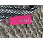 Terez  NWT Women’s Size‎ L Striped Black Grey Sports Bra Photo 1