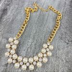 Dillard's Dillard’s Pearls & Rhinestones Statement Fashion Necklace Gold Tone Photo 5