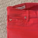 True Religion  Red Casey Low Rise Super Skinny Cropped Jeans Photo 5