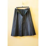 Anne Klein  Leather A Line Flare Skirt Black Size 4 Small Photo 3