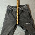 SheIn Jeans Womens M Black Distressed Straight Leg High Rise Wide Leg Jeans Photo 5