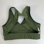 Titan Small Sports Bra Medium Support Open Back Removable Padding Green Stretch Photo 6