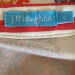 J. McLaughlin  Catalina cloth Tunic Orange Blue white Print 3/4 Sleeve size LARGE Photo 4