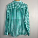 J.Crew  Women's Shirt Size 14 Boy Fit Button Down Oxford Blue White Gingham Photo 5