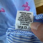 Live 4 Truth Blue White Stripe Pink Flamingo Popover Tunic L Photo 7