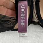 Adore Me  36B Black Lace Strappy Push Up Bra Lingerie Photo 2