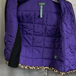 Ralph Lauren Lauren  MP Animal Print quilted vest purple lining faux suede trim Photo 6