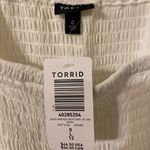 Torrid New NWT  White Gauze Smocked Crop‎ Cover-Up Cami - White - Size Large Photo 2