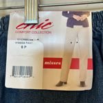 Chic Vintage Blue Pull on 100% Cotton Jeans Size 6P Photo 3