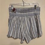 REWASH  High Waist Blue and White Striped Shorts Photo 6