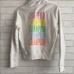 Champion  White Multicolor Logo Reverse Weave Hoodie Photo 1