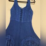 Rebellion  Sleeveless Lace Up Crochet Asymmetrical Mini Dress Photo 5