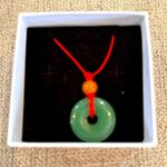 Handmade Green and Orange Jade Pendant Necklace Photo 3