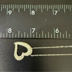 Swavorski SWAROVSKI Swan Signed Rhodium Plated Open Heart Pave Crystal Pendant Necklace 5g Photo 10