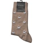 J.Crew Crew Style Tan Coffee Cup Patterned Socks Sz OS New With Tag Photo 3