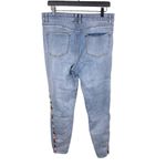 Knox Rose Target Mid-Rise Boho Colorful Embroidered Side Stripe Skinny Jeans 14 Photo 2