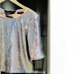 J.Crew allover sequin sparkle embellished cropped bow tie blouse NWT Photo 3