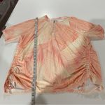 Calia Coral Orange‎ Print Short Sleeve Quarter Zip Rashguard Size 2X Orange Photo 7