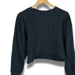 CIRCUS NY Blouson Sleeve Terry Black Sweatshirt NWT MEDIUM Photo 0