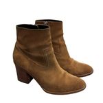 Saint Laurent  Tan Light Brown Suede Ankle Bootie Heel Shoes 39 Photo 5