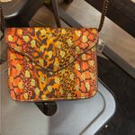 Vintage Escada satin Print Crossbody Bag Orange Photo 0