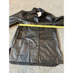 Cider  Women's Oversized Black Faux Leather Jacket Size XS (A525) Photo 6