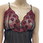 Private Luxuries Black Red Floral Lace Lingerie Adjustable Straps Womens 2X XXL Photo 2
