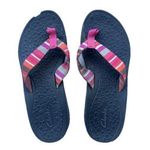 Clarks  Tate Muse Pink Multi-Stripe Flip Flops Thong Sandals 8 Photo 0