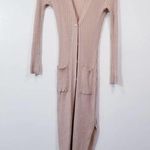 autumn cashmere Cotton by Cream Rib Long Knit Cardigan Photo 0