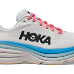 Hoka Women’s 8B  Bondi 8 Running Shoe - White Blue Pink Photo 0