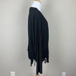 Attitudes by Renee Cardigan Fringe Topper Womens 3X Black Como Jersey Knit Open Photo 4