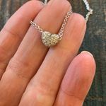Sterling silver rhinestone heart (2 Photo 2
