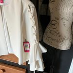 Vince Camuto Cream Blazer with Lace-Up Sleeves Photo 4