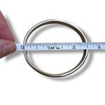 Vintage JCM Silver Stainless Steel Bangle Bracelet with Black Crystal Accents Photo 11