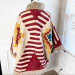 Valentino Garavani Vintage Customized Valentino boutique aztec mesa leather shearling‎ coat Large Photo 2