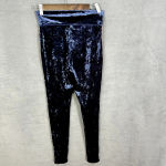 Aerie Chill Play Move Leggings Womens Medium Blue Velvet Rainbow Side Stripe Photo 4