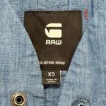 G Star Raw Baseball Scoop Hem Dress Womens XS Dark Blue Denim Chambray Relaxed Photo 10