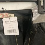 Free People  women's size 25 heavy black faux leather four pocket pants 26x26" Photo 2