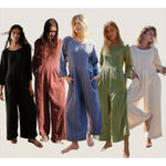 Free People  Shiloh Cotton Linen Jumpsuit Photo 5