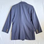 Preston & York VTG Preston York 100% Wool Women Navy  Double Breast Blazer Gold Button USA Made Photo 4