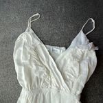 IRO White Lemon V-Neck Ruffle Linen Dress w/ Belt ( 34 ) Photo 4