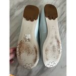 Furla  Ice Blue Leather Bow Ballet Flat Photo 8