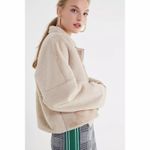 Urban Outfitters NWT  Felicity Reversible Faux Fur Suede Beige Jacket Photo 1