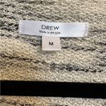 Drew  Size Medium Bouclee Silk Sleeves Moto Jacket Open Front Knit Frayed Edge Photo 1